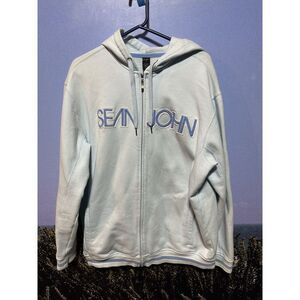 Vintage Y2K Sean John Hoodie Full‎ zip Hip hop Streetwear Skater  Spell-out